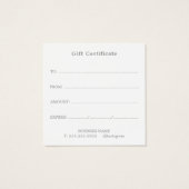 Promotional Salon Business Gift (裏面)