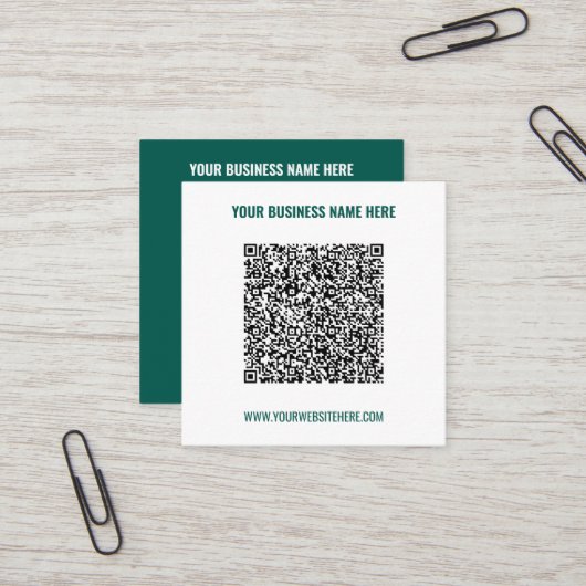 Promotional Your QR Code Business Cards Example スクエア名刺 (正面/裏面インサイチュ)