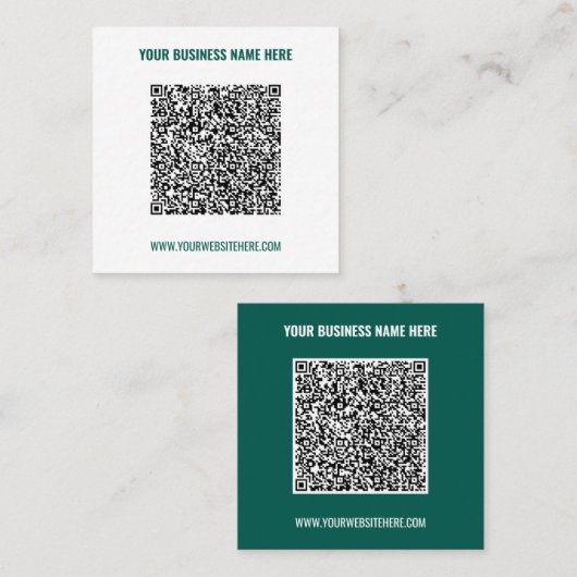 Promotional Your QR Code Business Cards Example スクエア名刺 (正面/裏面)