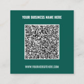 Promotional Your QR Code Business Cards Example スクエア名刺 (裏面)