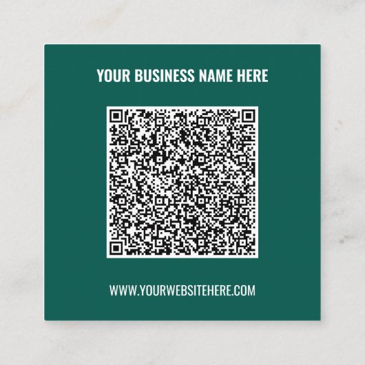 Promotional Your QR Code Business Cards Example スクエア名刺 (裏面)