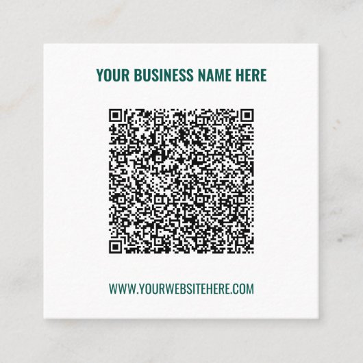 Promotional Your QR Code Business Cards Example スクエア名刺 (正面)
