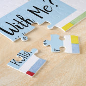 Promposalの気球のモノグラムのパズル ジグソーパズル (側面)