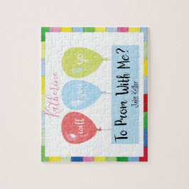 Promposalの気球のモノグラムのパズル ジグソーパズル