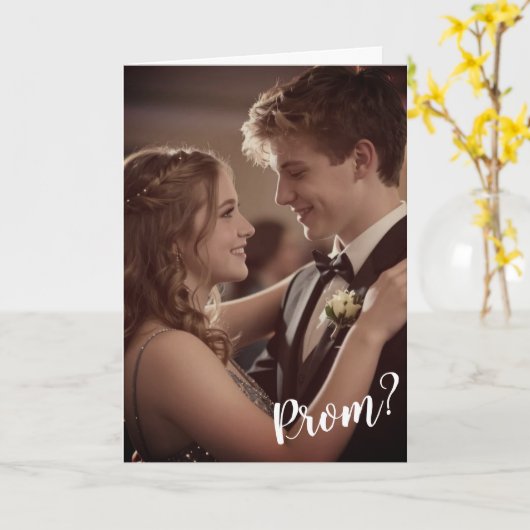 Promposal | Prom Invite Photo カード (黄色い花)