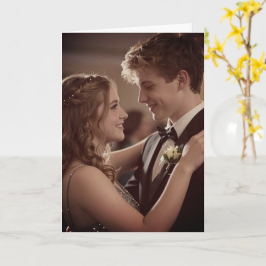 Promposal | Prom Invite Photo カード (黄色い花)