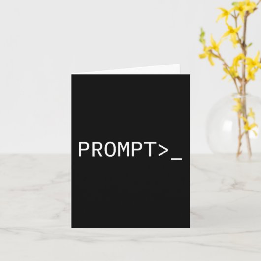 Prompt Coder Gift For Ai Prompt Engineer & Hac カード (黄色い花)