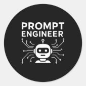 Prompt Engineer Apparel Funny Ai Tech Humor Gift  ラウンドシール (正面)