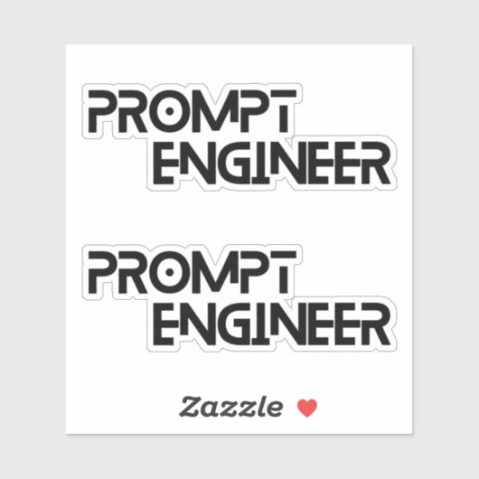 Prompt engineer minimalist quote シール (シート)
