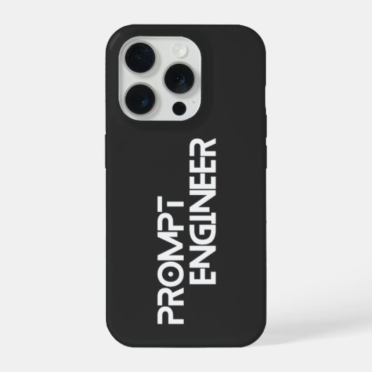 Prompt engineer minimalist quote iPhoneケース (裏面)