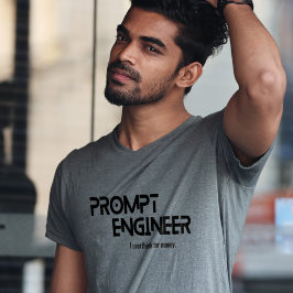 Prompt engineer minimalist quote tシャツ
