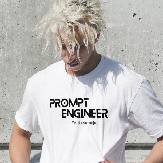Prompt engineer minimalist quote tシャツ