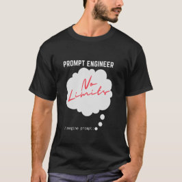 Prompt Engineer No Limitsプロ想像ンプト Tシャツ