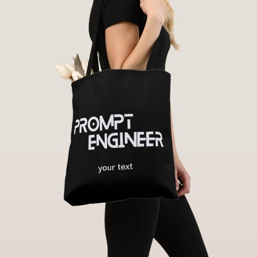 Prompt personalized engineer minimalist quote トートバッグ (クローズアップ)