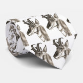 Pronghornカモシカの野性生物の木炭芸術 ネクタイ (ロール)