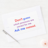 Pronos 頼 Me Light 長方形シール (封筒)