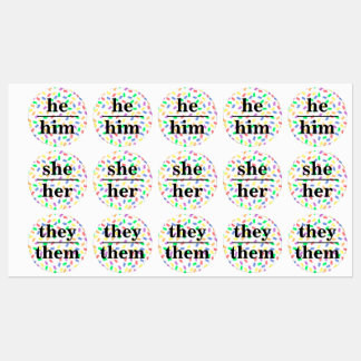 Pronoun ID Tags Pastel Sprinkles ラベル