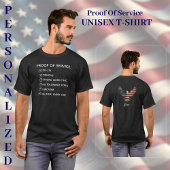 Proof Of Service Men Or Women Tシャツ