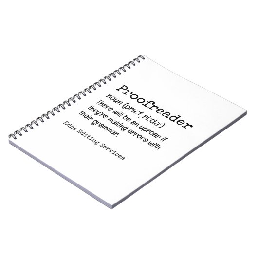 PROOFREADERおもしろい定義彼らは彼らである ノートブック (左側)