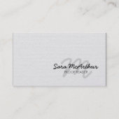 Proofreader Cursive Monogram Business Card 名刺 (正面)