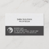 Proofreader Print Publishing Business Card 名刺 (正面)