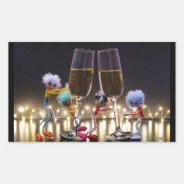 Proostende Fubby's die wat te vieren hebben. 長方形シール