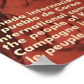 Propaganda Poster Cuba Solidarity with North Korea ポスター (角)