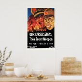 Propaganda Poster USA Prevent Forest Fires - Our ポスター (キッチン)