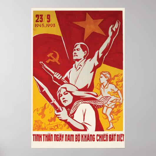 Propaganda Poster Vietnam war In memory of the ポスター (正面)