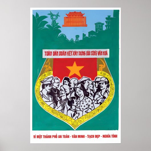 Propaganda Poster Vietnam We are building a save ポスター (正面)
