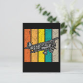 Propeller Plane Retro Airplane Enthusiast ポストカード (スタンド正面)