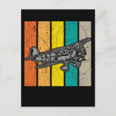 Propeller Plane Retro Airplane Enthusiast ポストカード (正面)