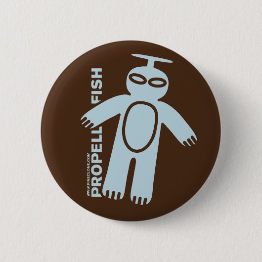 PROPELLERFISHの淡いブルーのボタン 缶バッジ (正面)