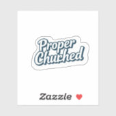 Proper Chuffed Funny UK Aesthetic シール (シート)