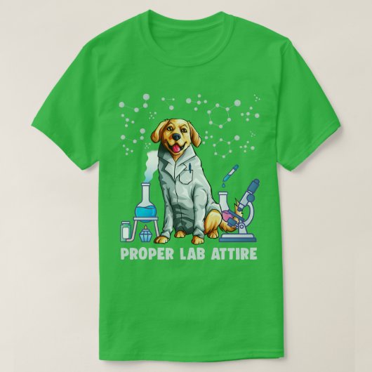 Proper Lab Cacuments おもしろい Science Chemistryラブラドール Tシャツ (デザイン正面)