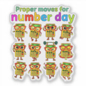 Proper Maths for Number Day Cute Sticker シール (正面)