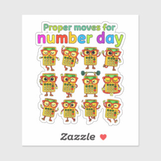 Proper Maths for Number Day Cute Sticker シール