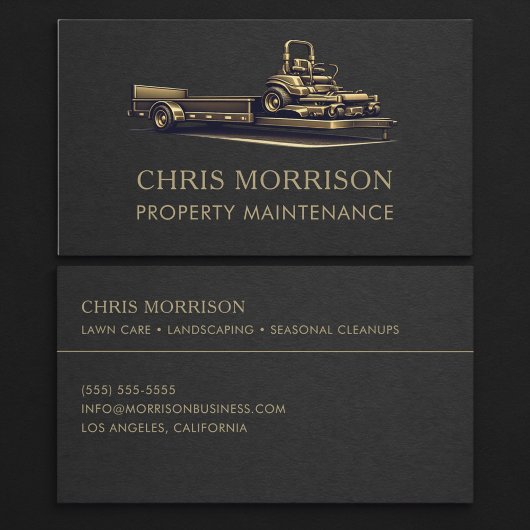Property Maintenance Mower Business Card 名刺