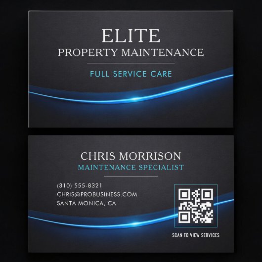 Property Maintenance QR Code Professional 名刺