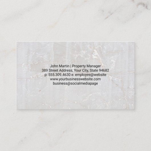 Property Management | Investment Rentals 名刺 (裏面)