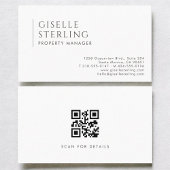 Property Manager Modern Professional QR Code 名刺