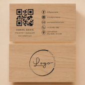 Property Manager Wood Professional QR Code 名刺