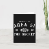 Property Of Area 51 Top Secret Ufo Alien カード (正面)