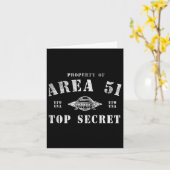 Property Of Area 51 Top Secret Ufo Alien カード (黄色い花)