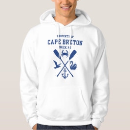 Property of Cape Breton Dark Blue Letters パーカ