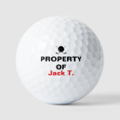 Property Of Golf Dad Fathers Day Design ゴルフボール (正面)