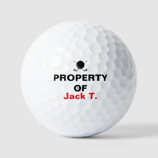Property Of Golf Dad Fathers Day Design ゴルフボール (正面)