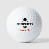 Property Of Golf Name Bold Club Emblem ゴルフボール (正面)
