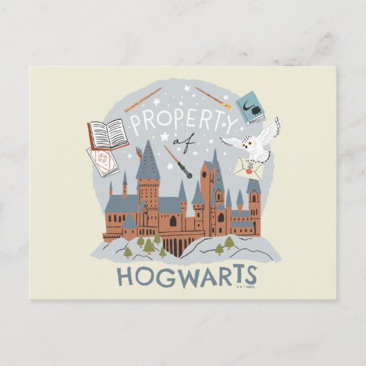 Property of Hogwarts Cartoon Graphic ポストカード (正面)