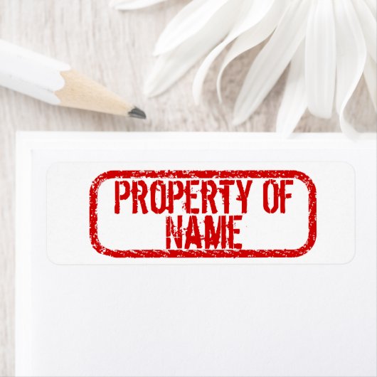 "Property of" name personalized stickers ラベル (インサイチュ)